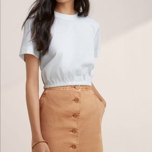 Aritzia Wilfred Green Crop T-Shirt